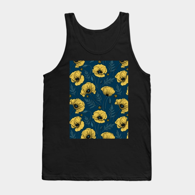 Yellow poppies Tank Top by katerinamk